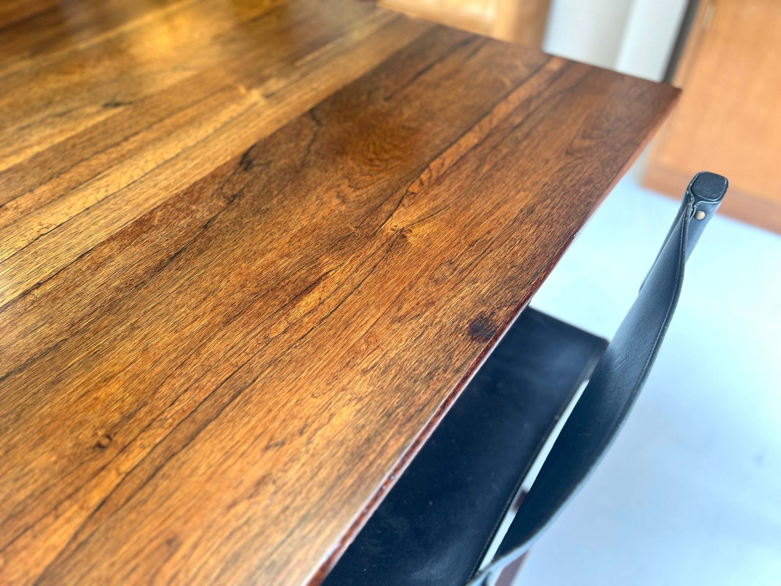 photo for sale Gunther Hoffstead Rosewood Extending Dining Table & 6 Chairs For Uniflex