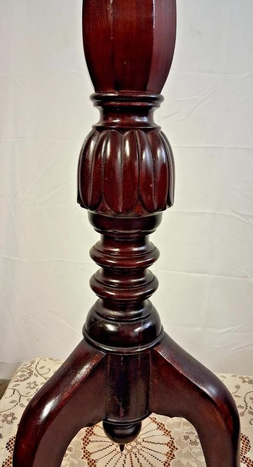 Antique Mahogany Plant Lamp Stand With 1887 Markings A Rare Find photo Home Decor