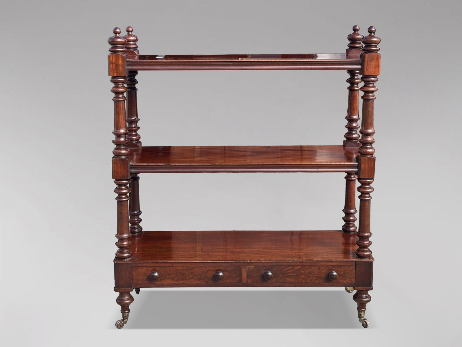 19th Century Victorian Period Mahogany 3 Tier Dumb Waiter photo for sale