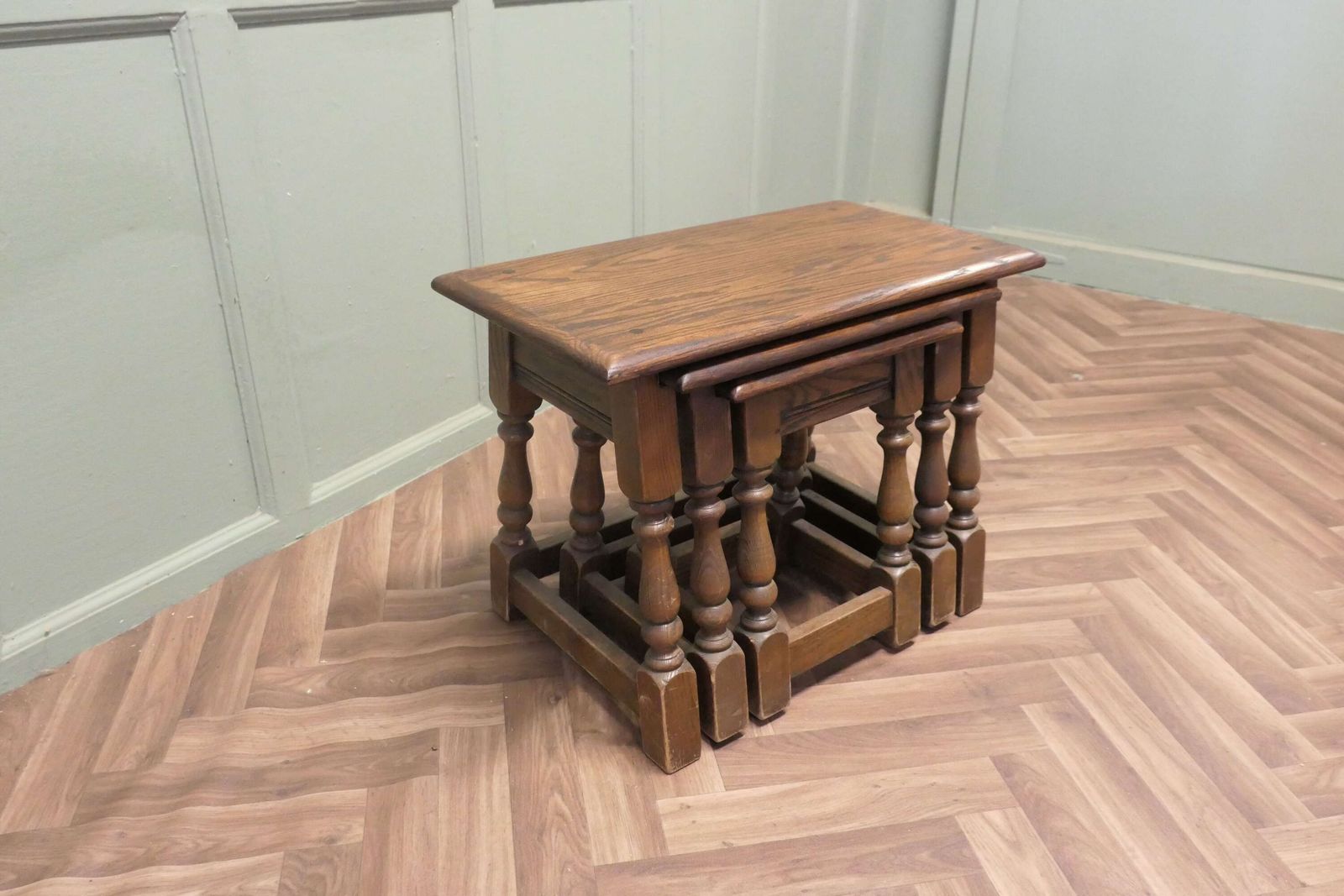 Country Oak Nest Of Tables By Old Charm photo buy
