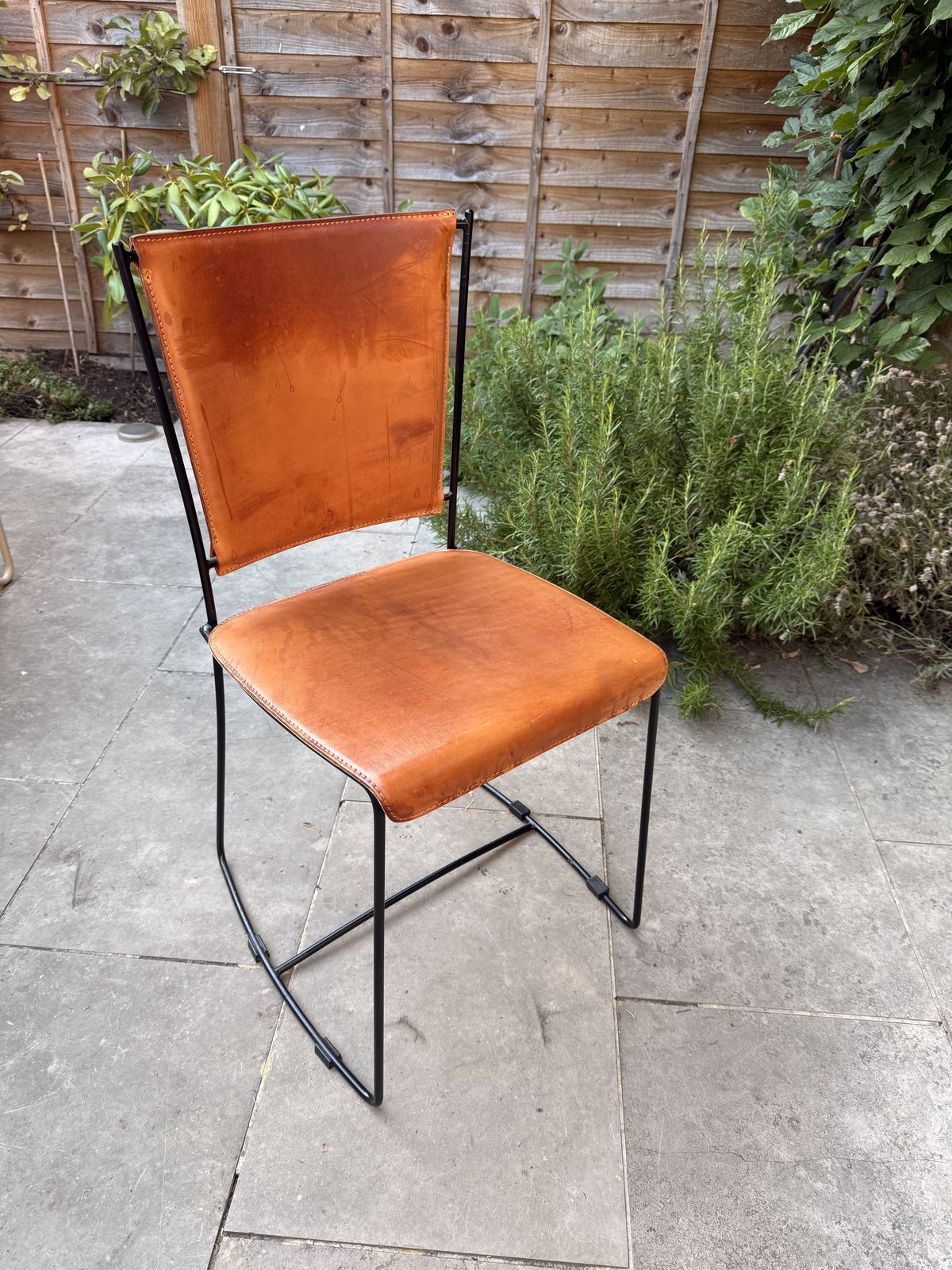 Italian Postmodern 1990's Designer Leather Dining Chairs By Segis (Set Of 4 Chairs) photo for sale