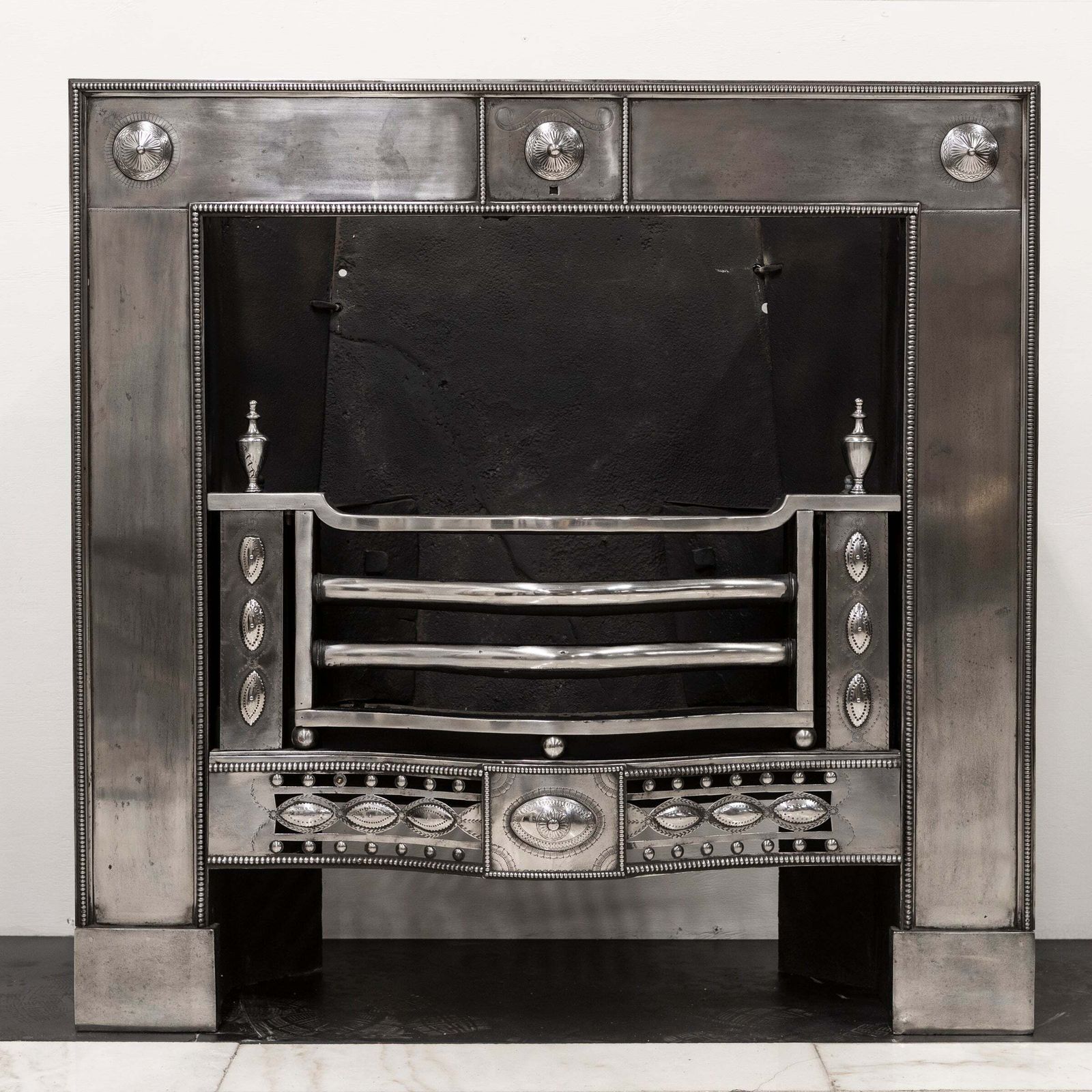 photo vinterior Antique Georgian Polished Steel Register Grate | Robert Adam