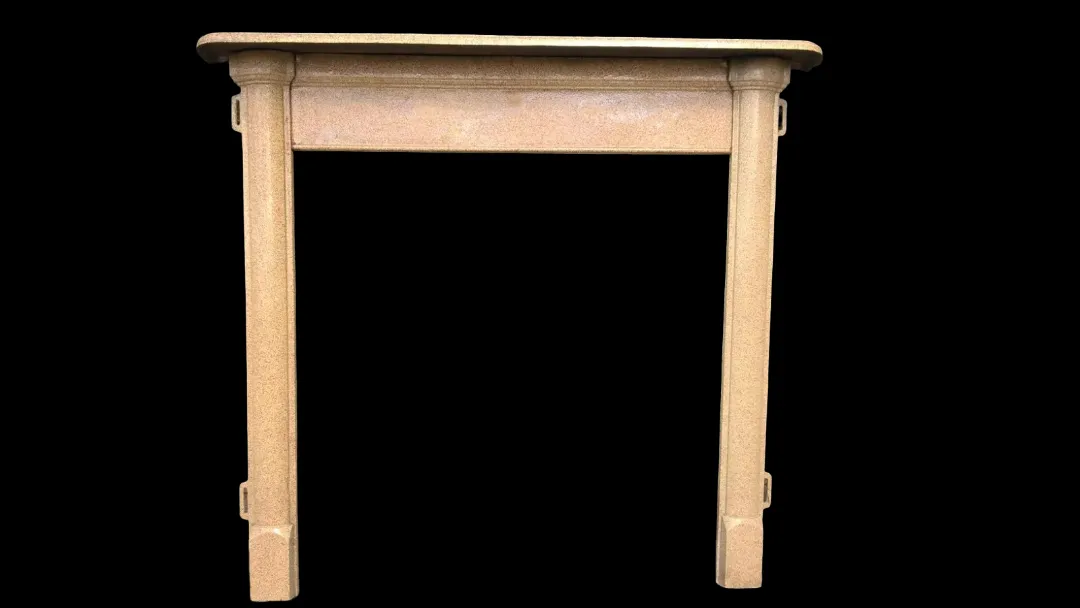 Enamelled Cast Iron Fireplace Mantel Surround Ideal For A Wood Burner Or Stove