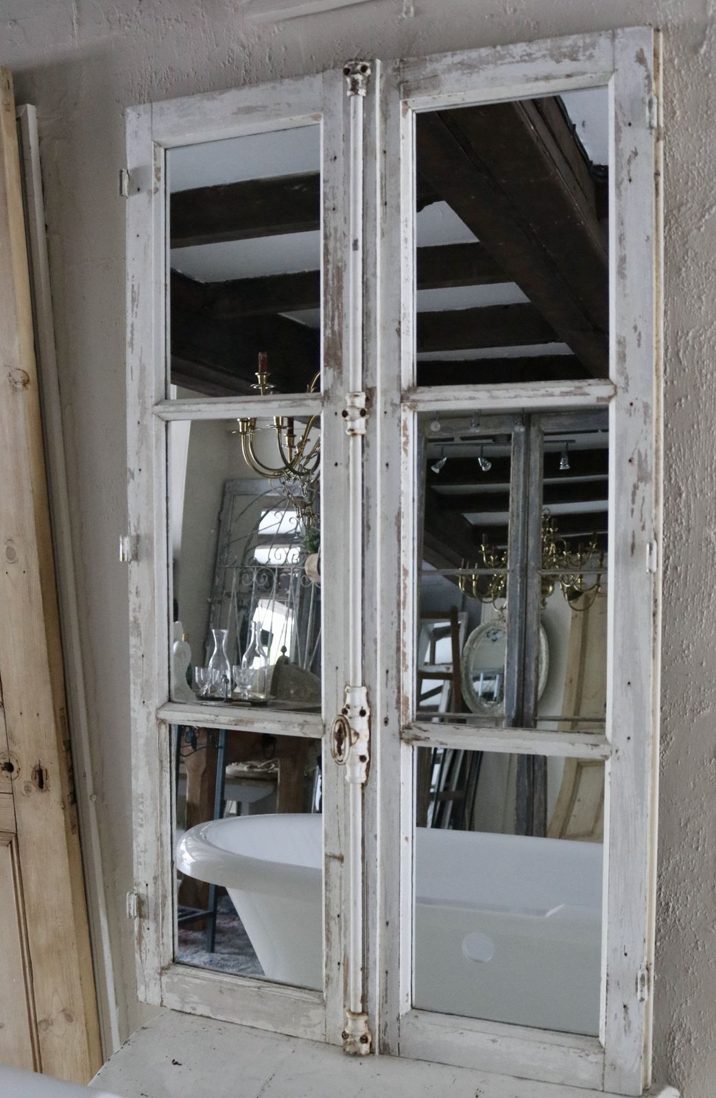 Floor Standing French Window Frame Mirrors photo for sale