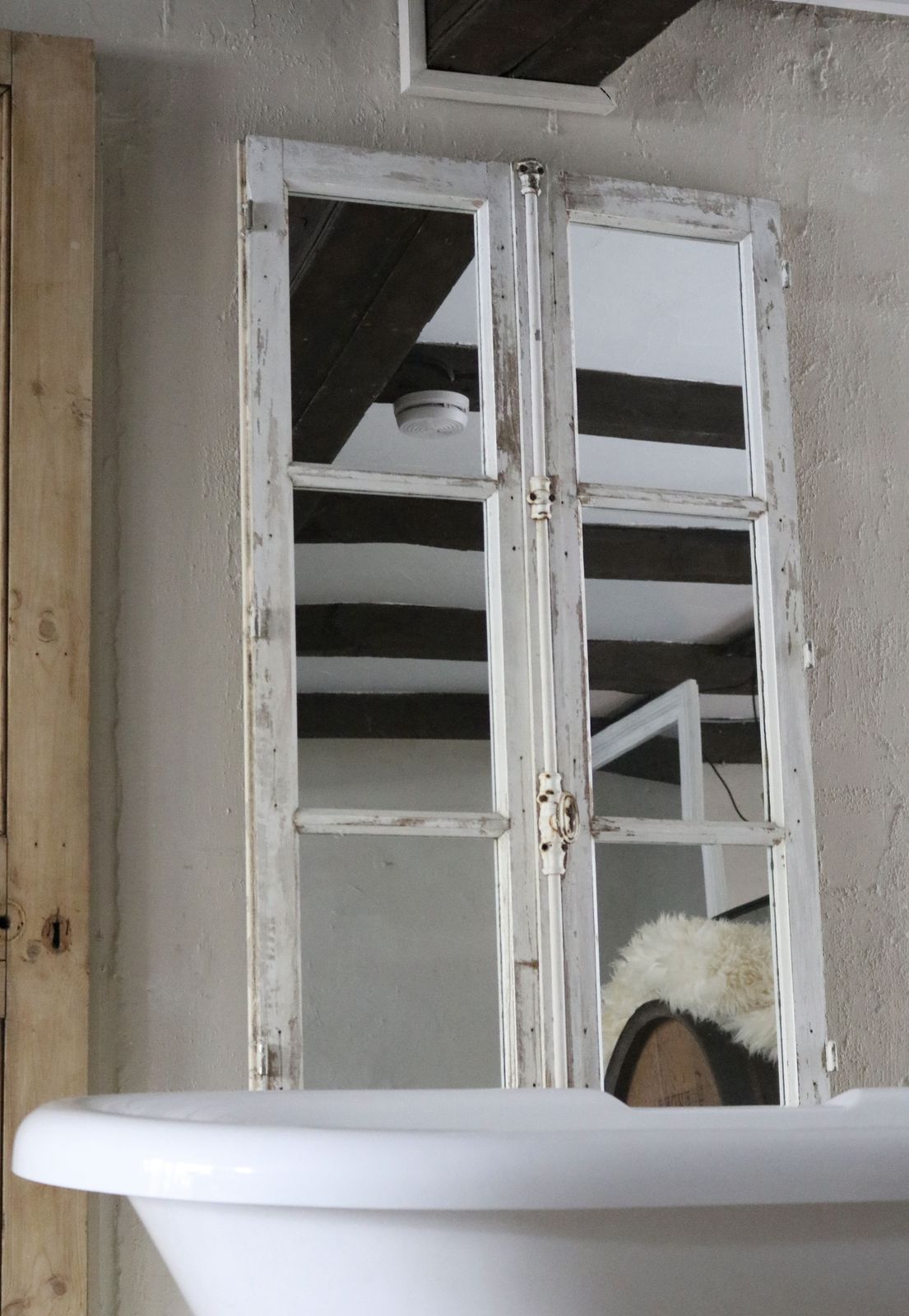 Home Decor Floor Standing French Window Frame Mirrors photo