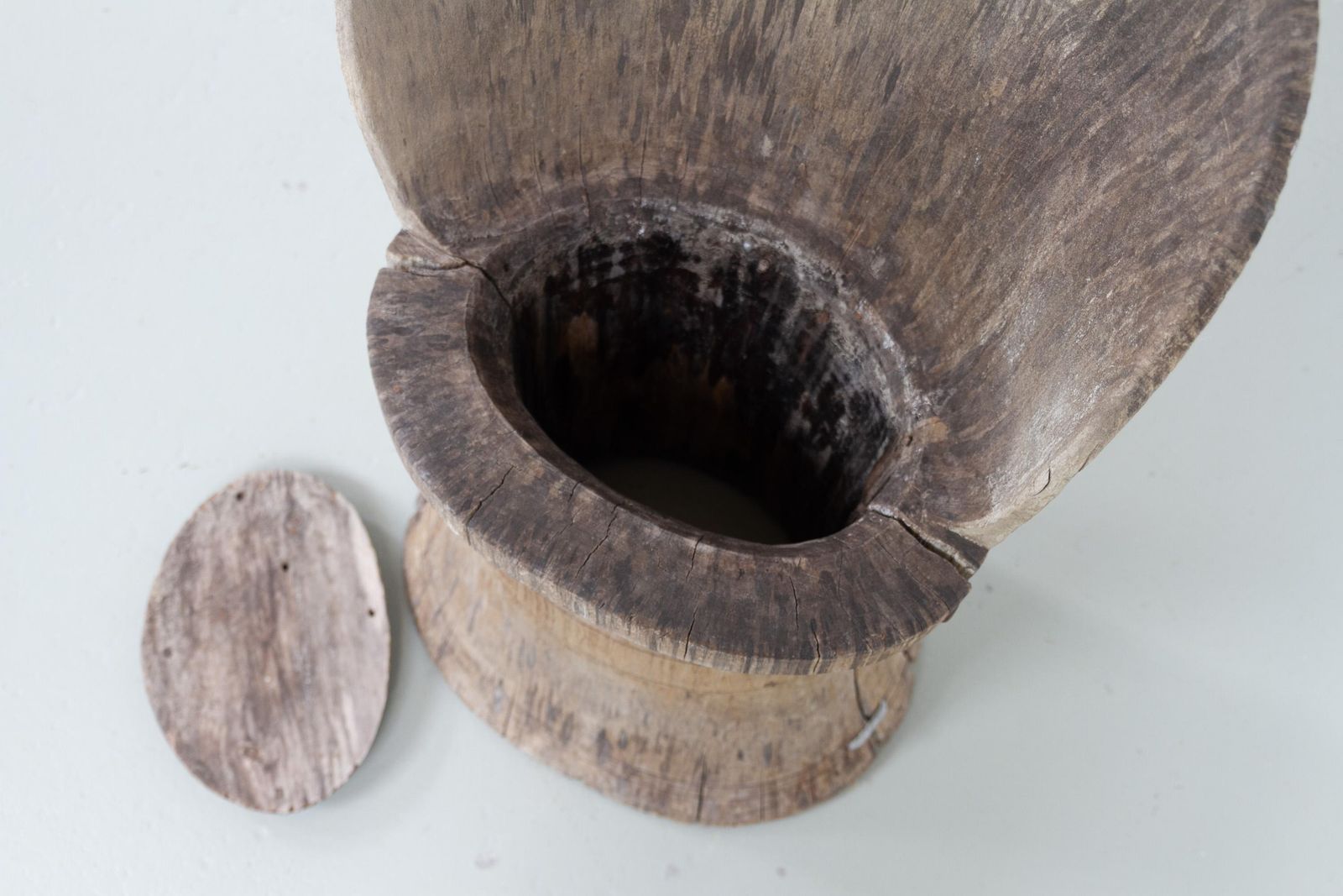 photo for sale Antique Norwegian Kubbestol (Stump Chair), With Carvings, 1800s.