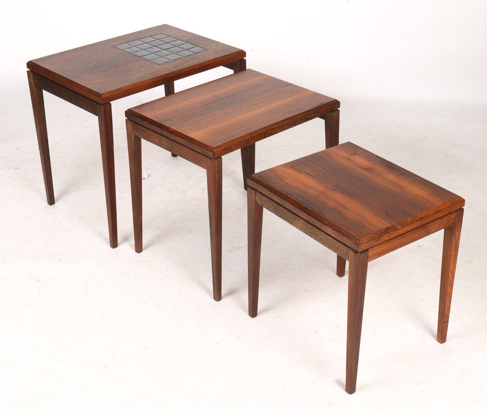 Vintage Danish  Mid Century Rosewood Johannes  Andersen Nesting Tables 1960,S photo furniture