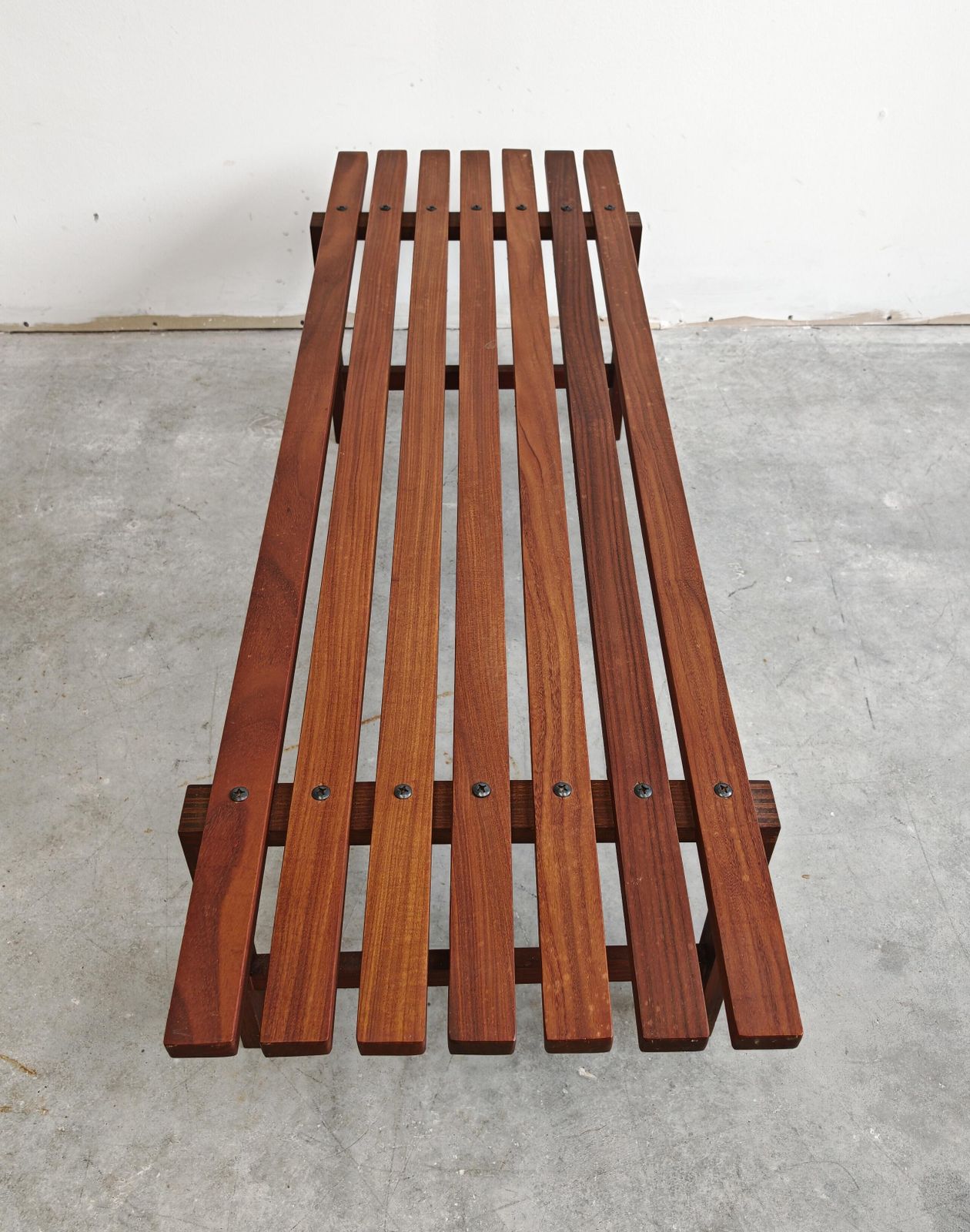 Mid Century Modern Bench In Solid Teak, Denmark 1960s photo vinterior