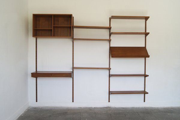 Mid Century Shelves & Wall Units & Desk By Kai Kristiansen For Fm Mobler, 1960s
