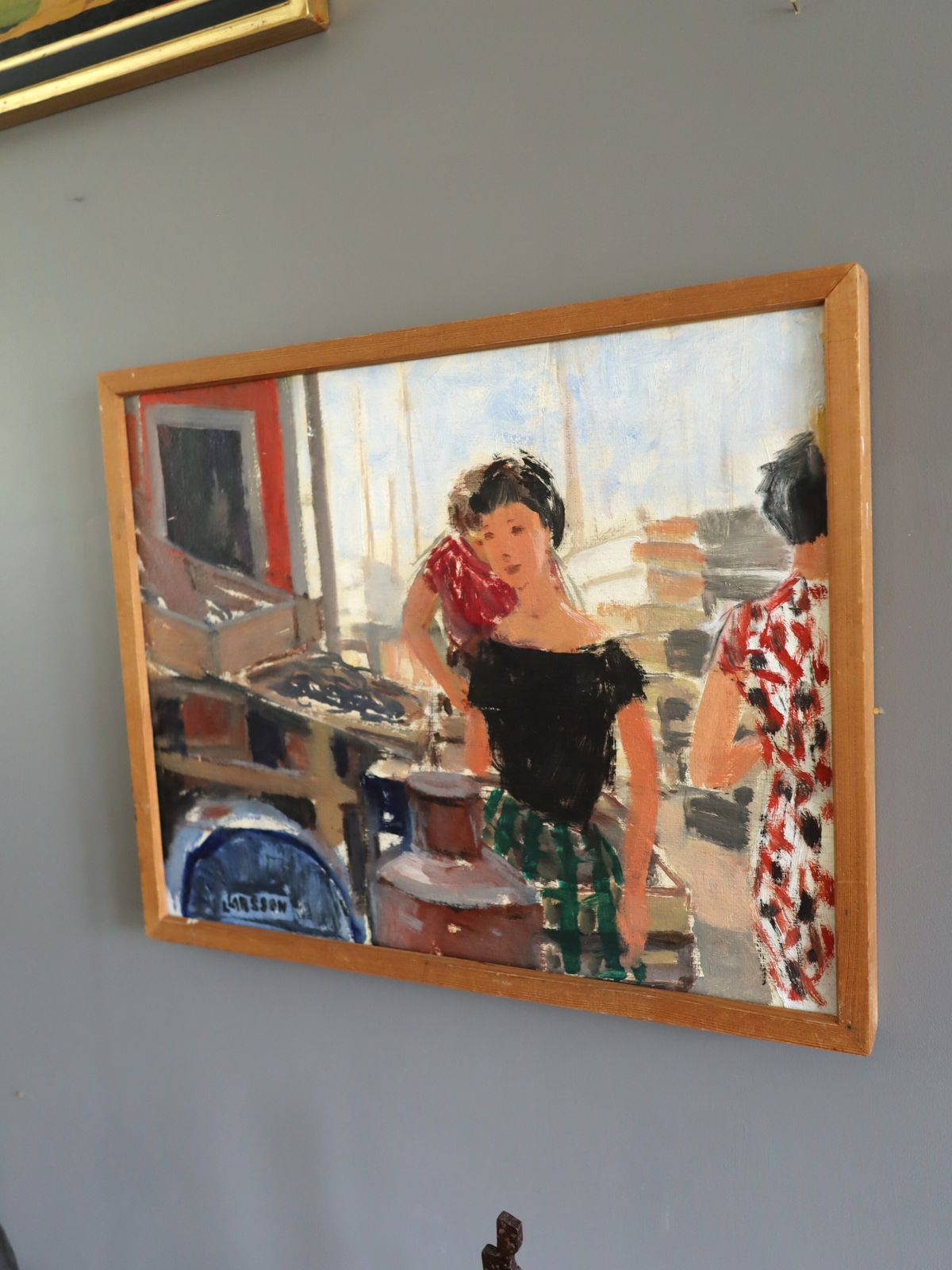 At The Market Oil Painting photo vinterior