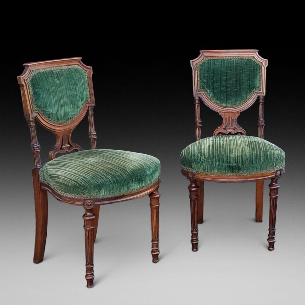 Pair Of Victorian Mahogany Occasional Chairs