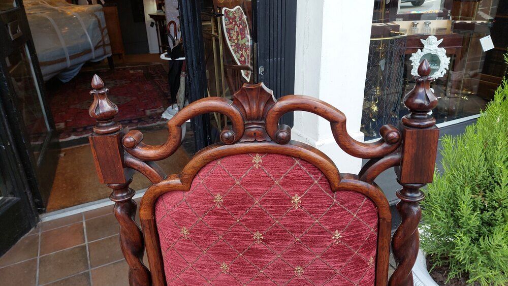 Early Gothic Revival Solid Rosewood Nursing Chair photo Furniture