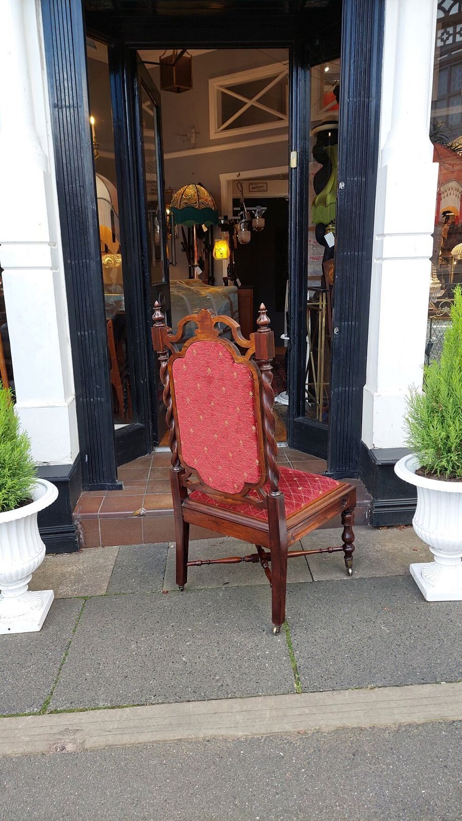Early Gothic Revival Solid Rosewood Nursing Chair photo 980.0