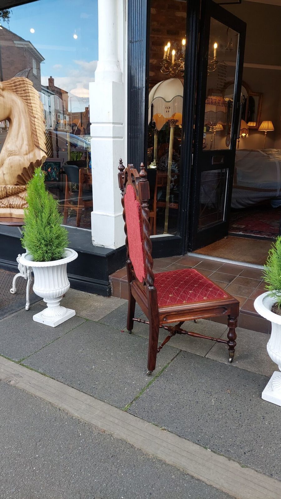 Early Gothic Revival Solid Rosewood Nursing Chair photo vinterior
