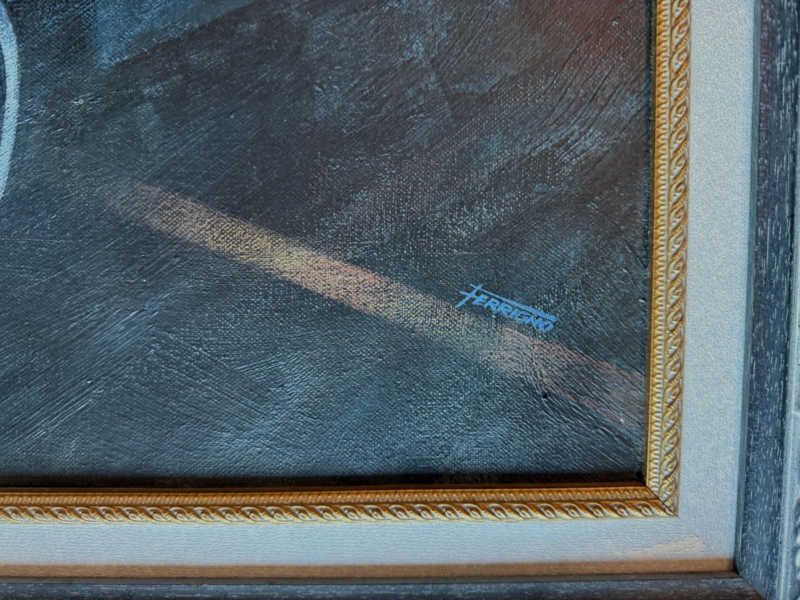 Juan Carlos Ferrigno Jaguar E Type Roadster (Series 1) Oil On Canvas C.2010 photo for sale
