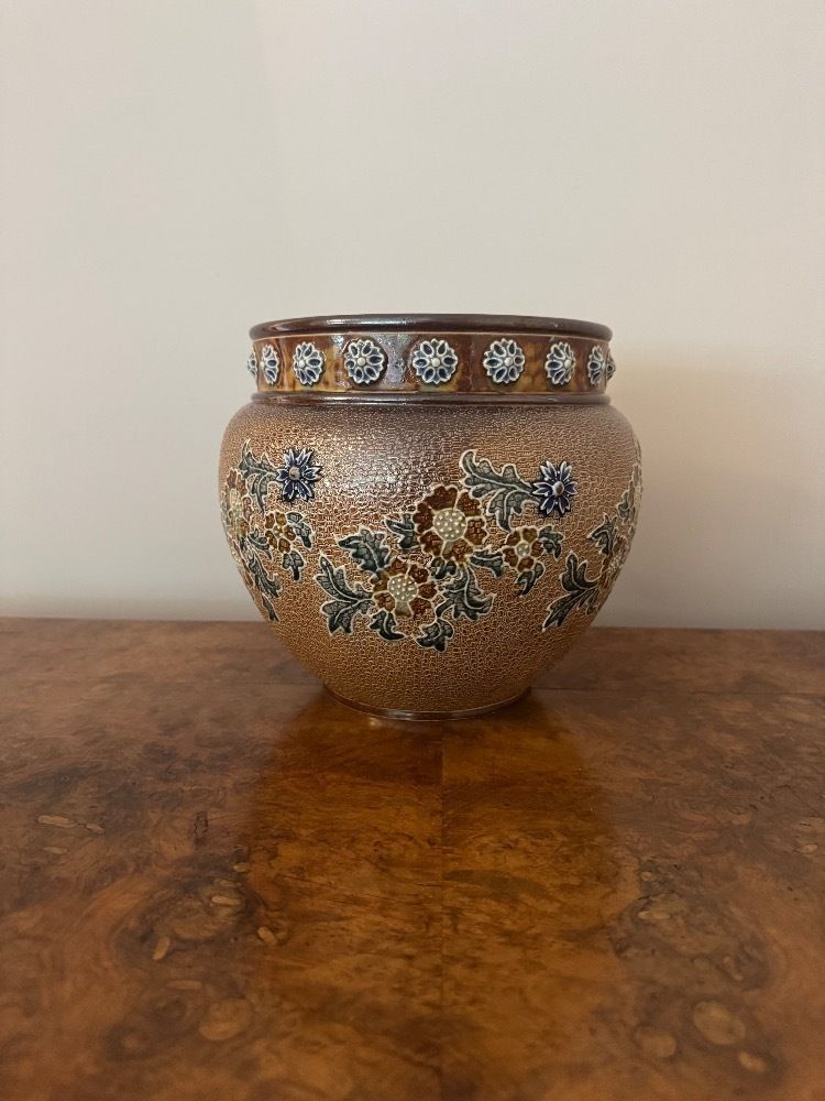 Fine Quality Antique Doulton Lambeth Jardiniere photo furniture