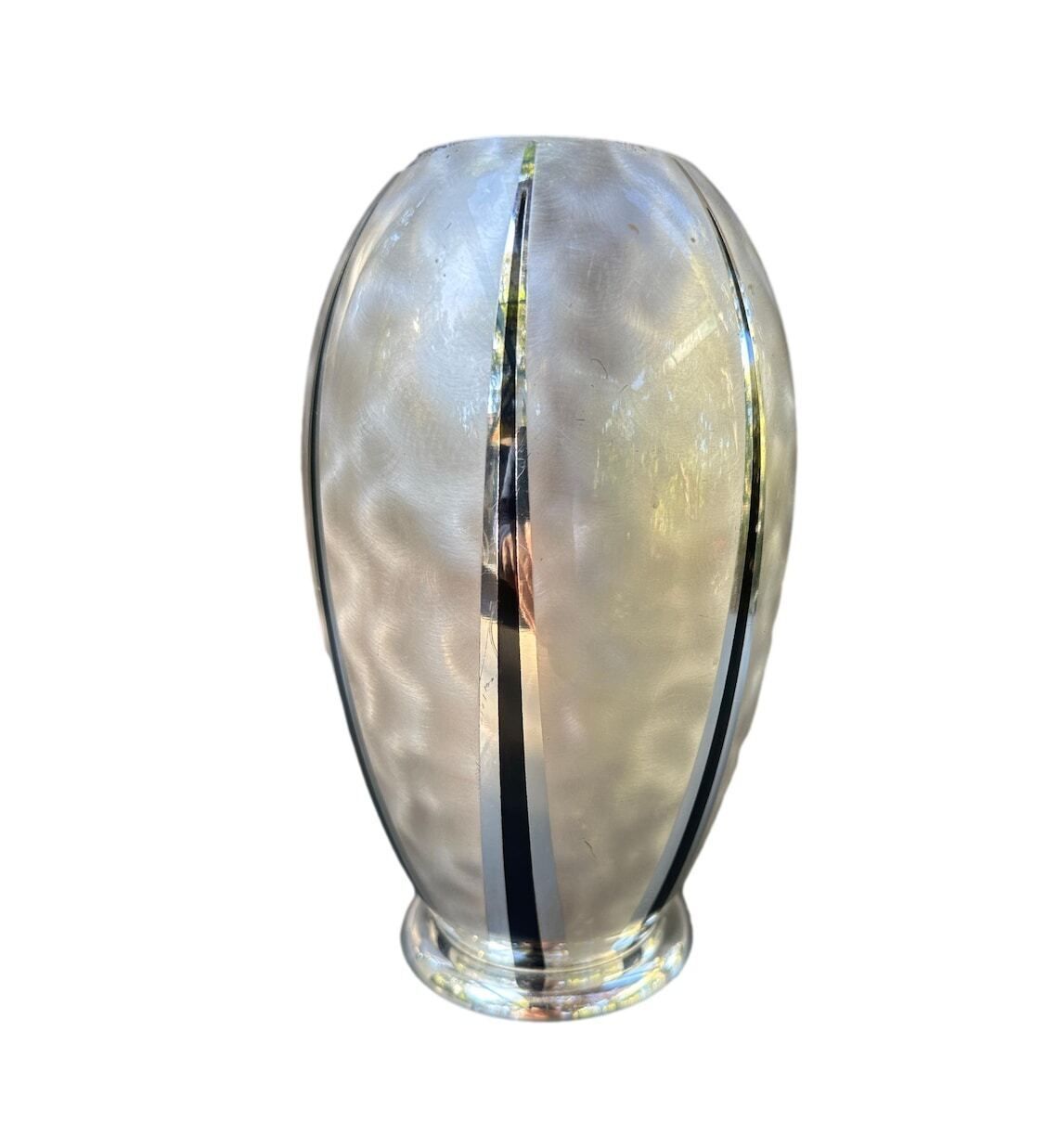 Art Deco Wmf Metal Vase 1930s Chrome Metal Deco Vase German Wmf Ikora Style Home Decor Gift For Her
