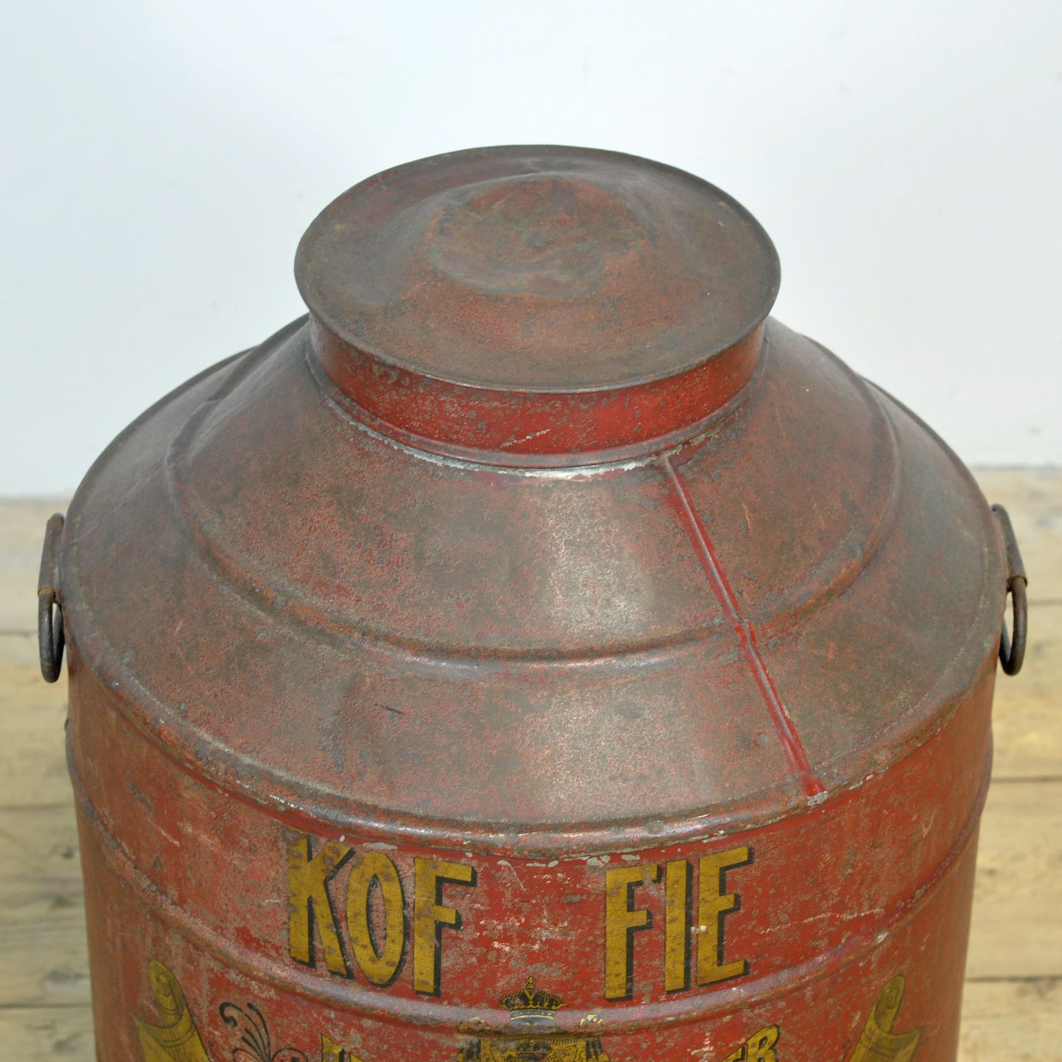 Large Metal Coffee Tin By H. Smith, Circa 1920 photo vintage