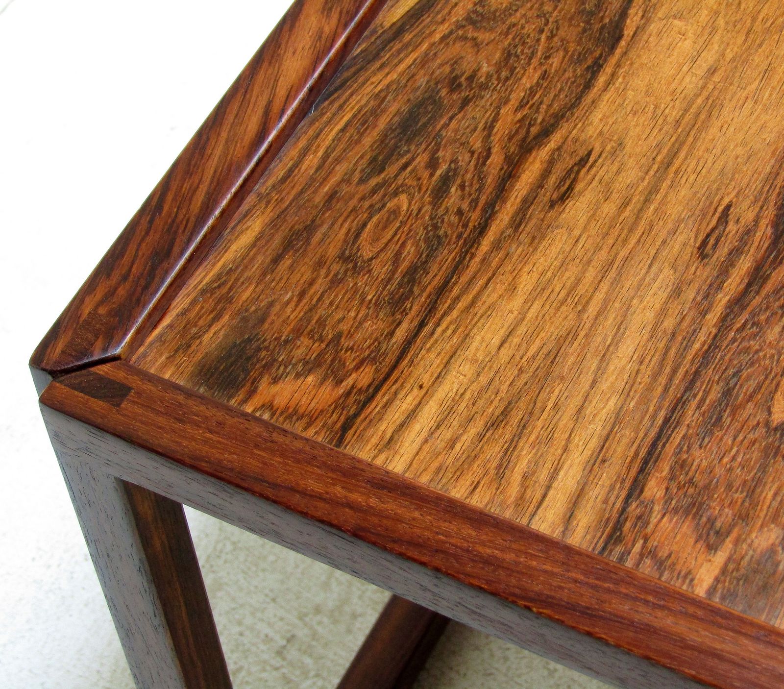 Pair Of Danish Cube Side Tables In Rio Rosewood By Kai Kristiansen photo buy