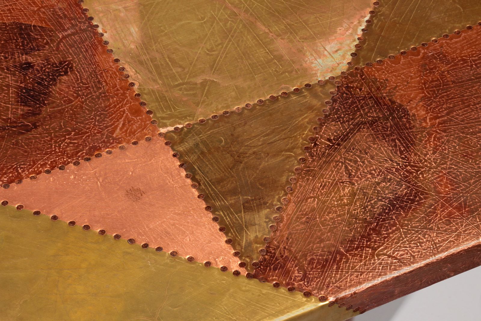 Lorenzo Burchiellaro, Side Table, Copper And Stained Beechwood, Italy, 1960s. photo Furniture