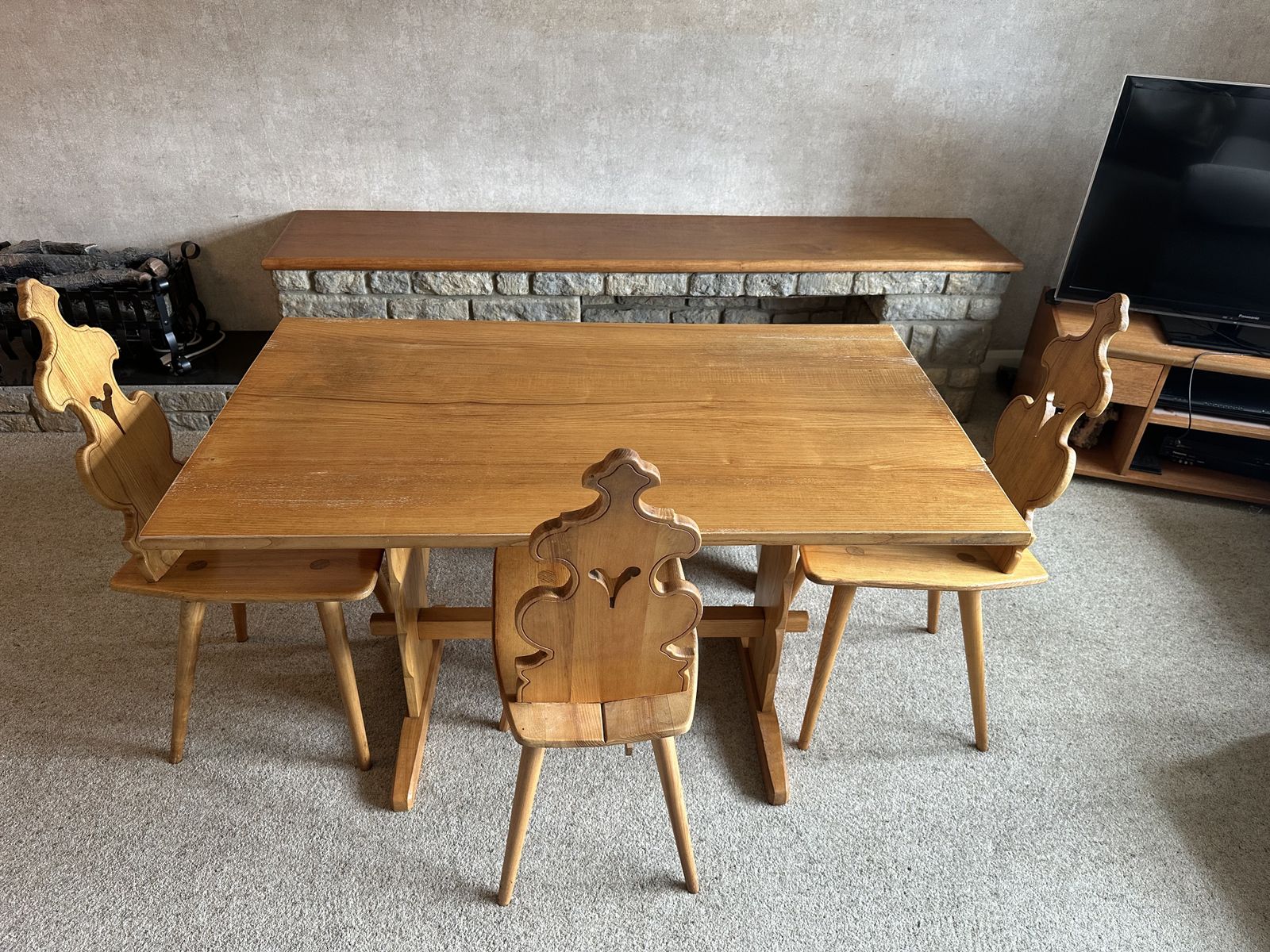 Mid Century Dining Set Of Highly Sought After Tyrollean Design And Highly Sought After. photo Furniture