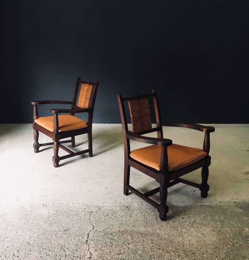 photo furniture Mid Century Modernist Arm Chair Set By Francis Jourdain, France 1940's