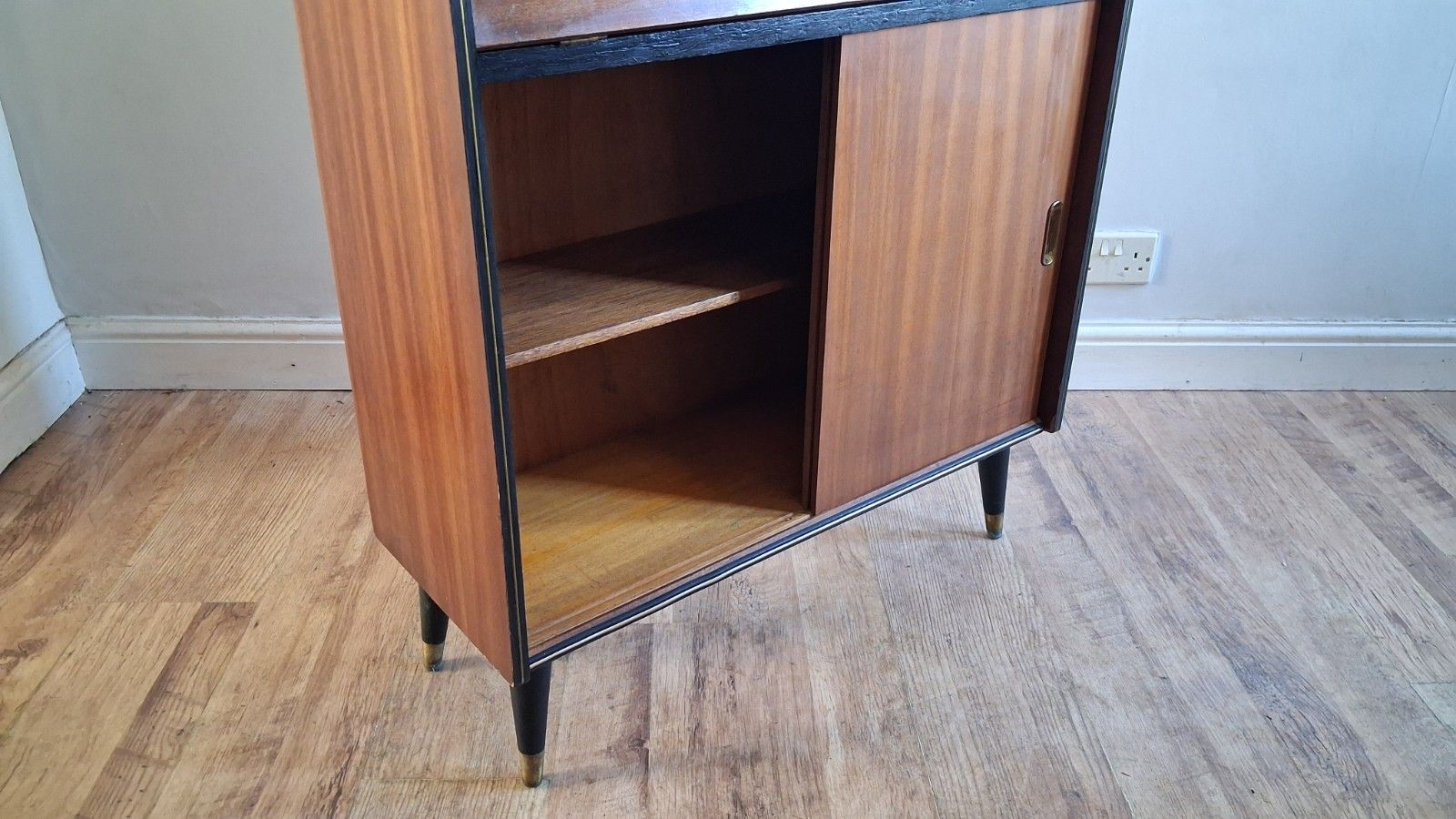 1960's Danish Mid Century Teak Drop Leaf Writing Bureau /Desk photo vinterior