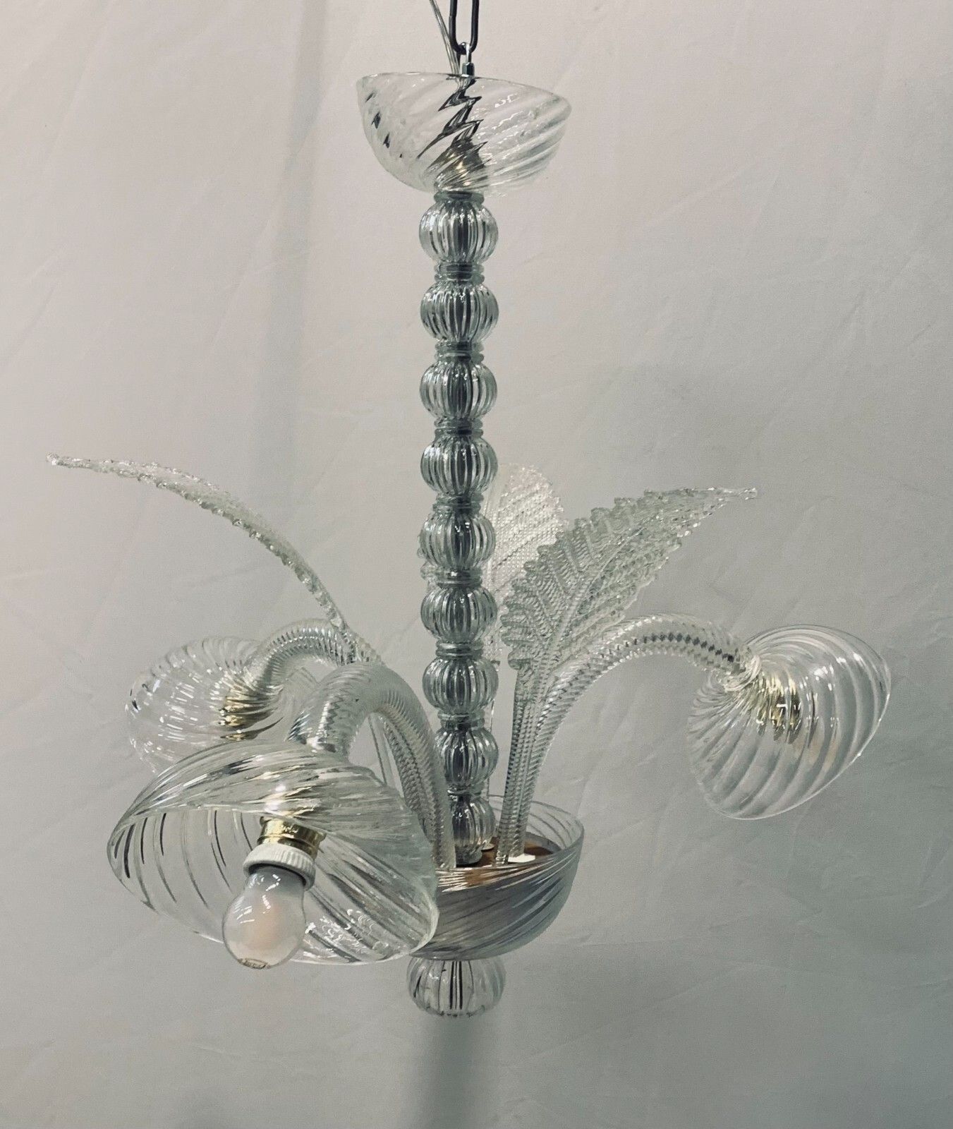 Vintage Murano Glass Chandelier Company Seguso photo for sale