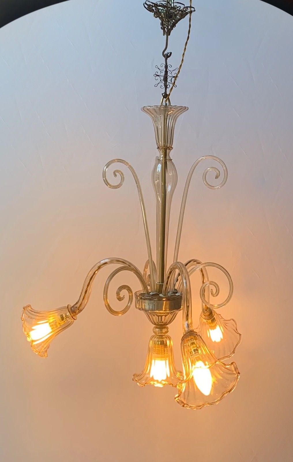 Cappellin Venini 1930 Murano Glass Chandelier photo furniture