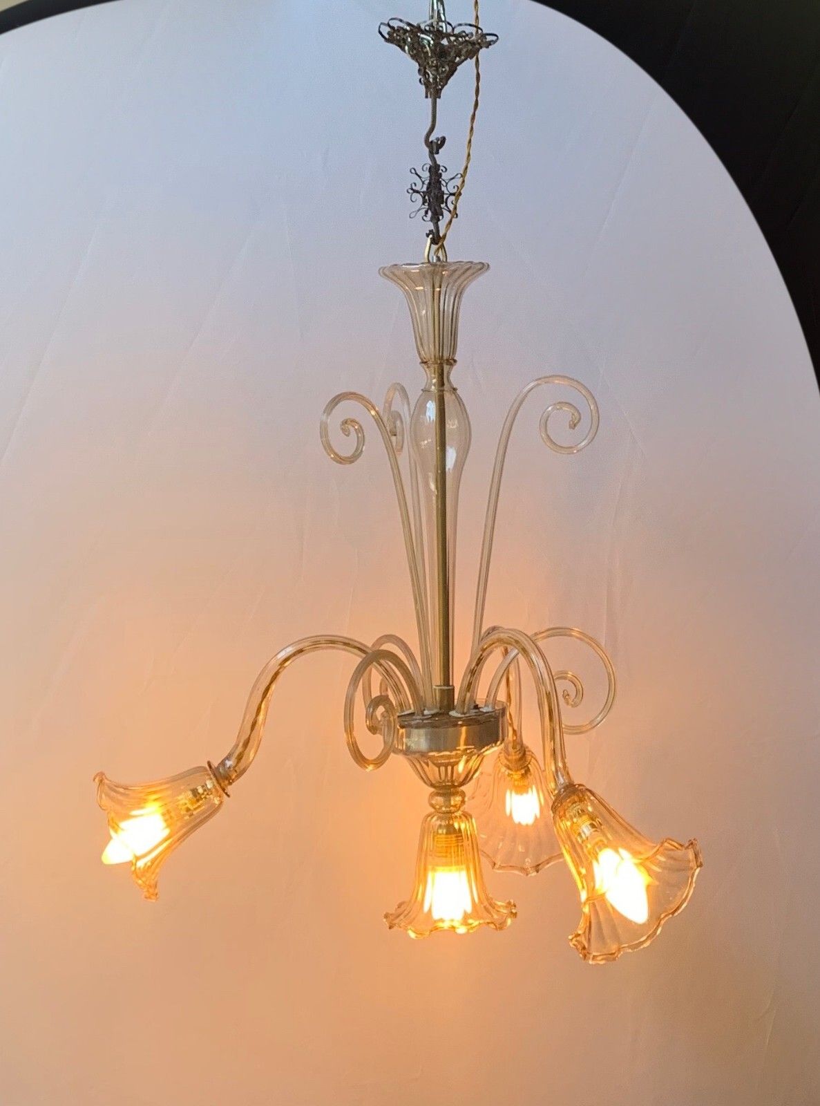 Cappellin Venini 1930 Murano Glass Chandelier photo buy