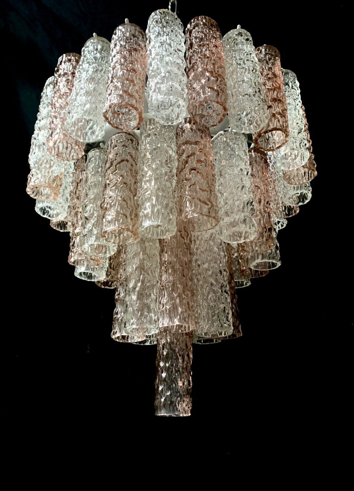 Tube Chandelier 1970s, Murano, Attributed To The Company Venini photo for sale