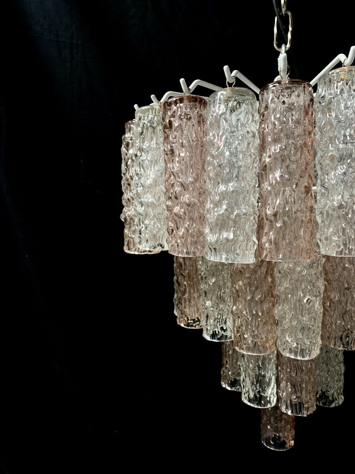 Tube Chandelier 1970s, Murano, Attributed To The Company Venini photo Lighting