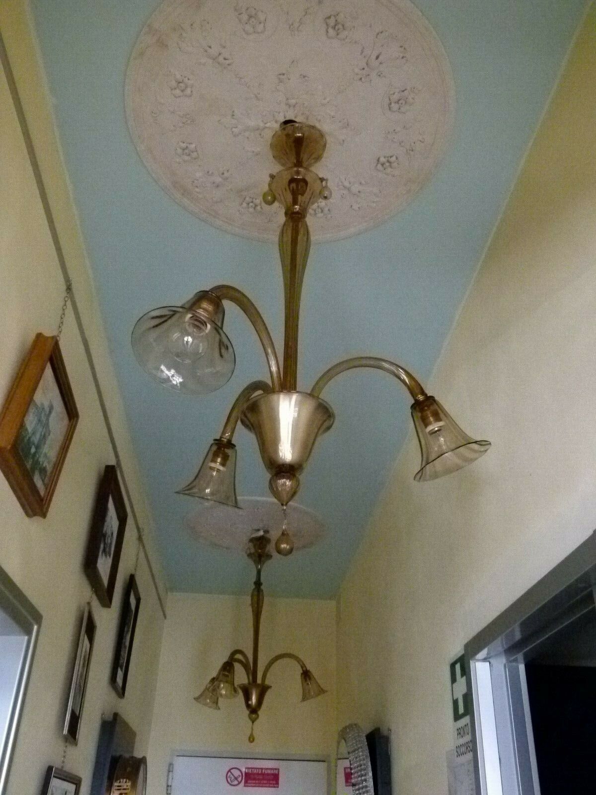 Pair Of Chandeliers Venini Rare And Original (Read Well) Chandelier Venini 1920 photo Lighting