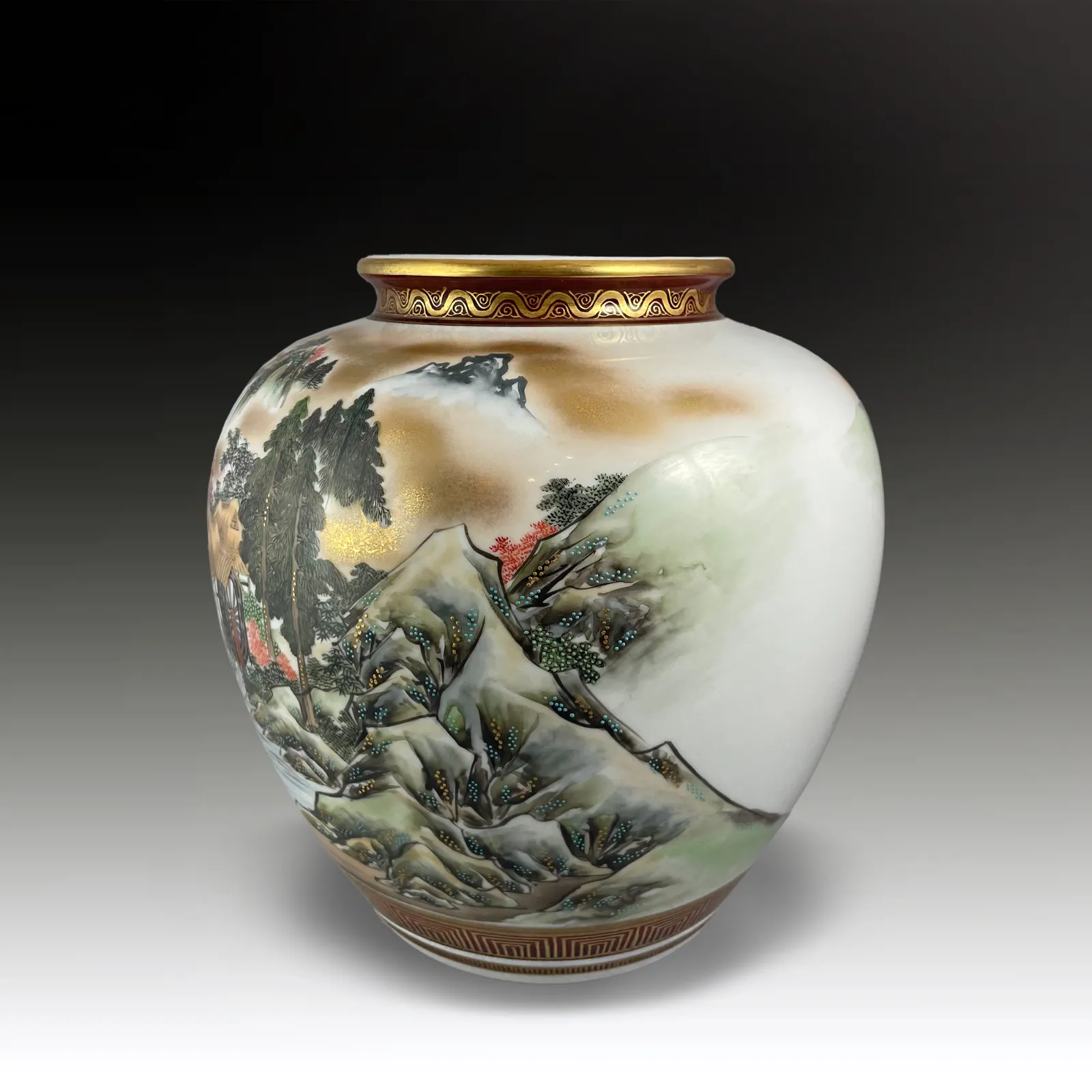 Japanese Kutani Large Vase Beautifully Decorated Taisho Period Perfect Condition photo Home Decor