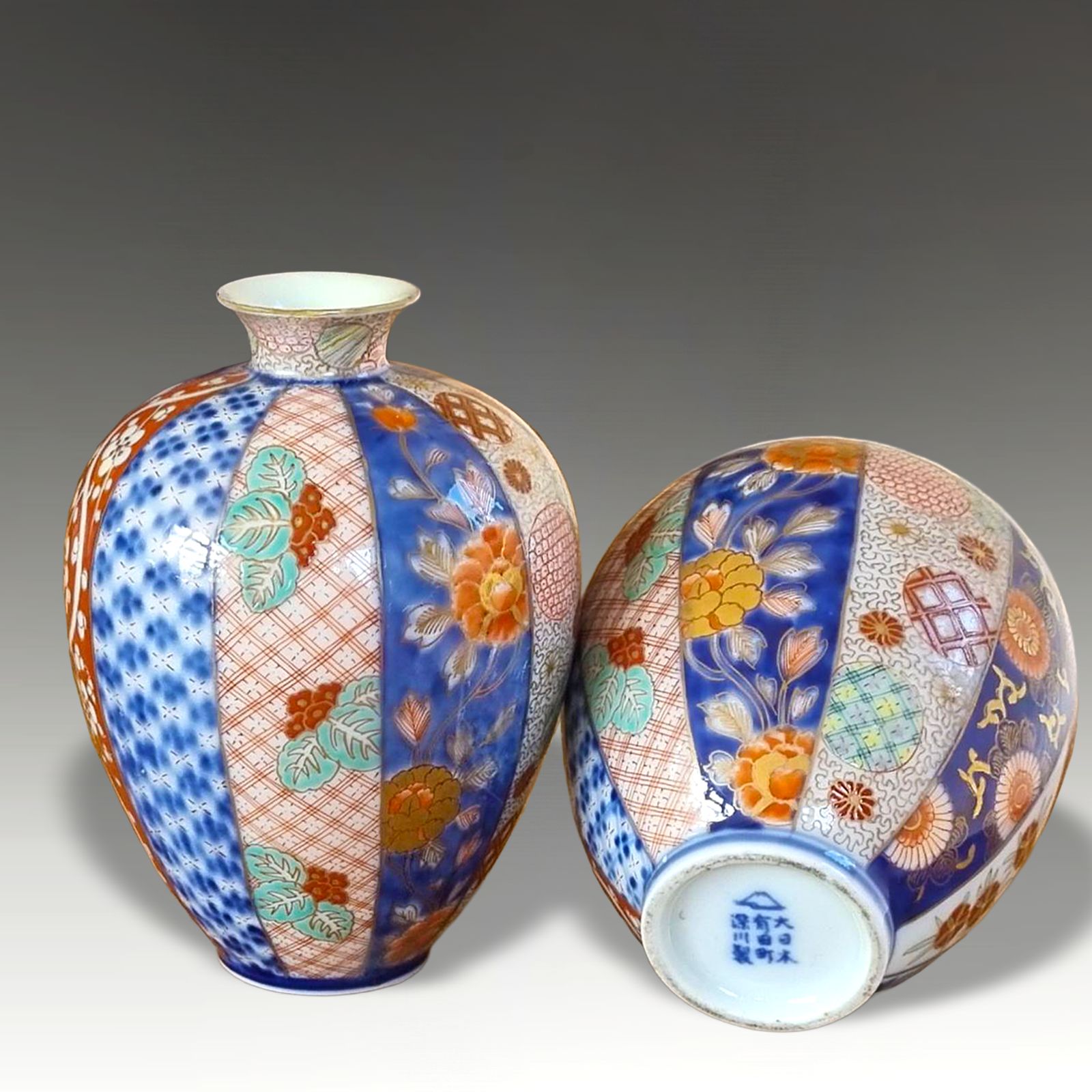 Japanese Meiji Period Pair Of Vases By Fukagawa Superb Quality 6"  16cm photo Home Decor