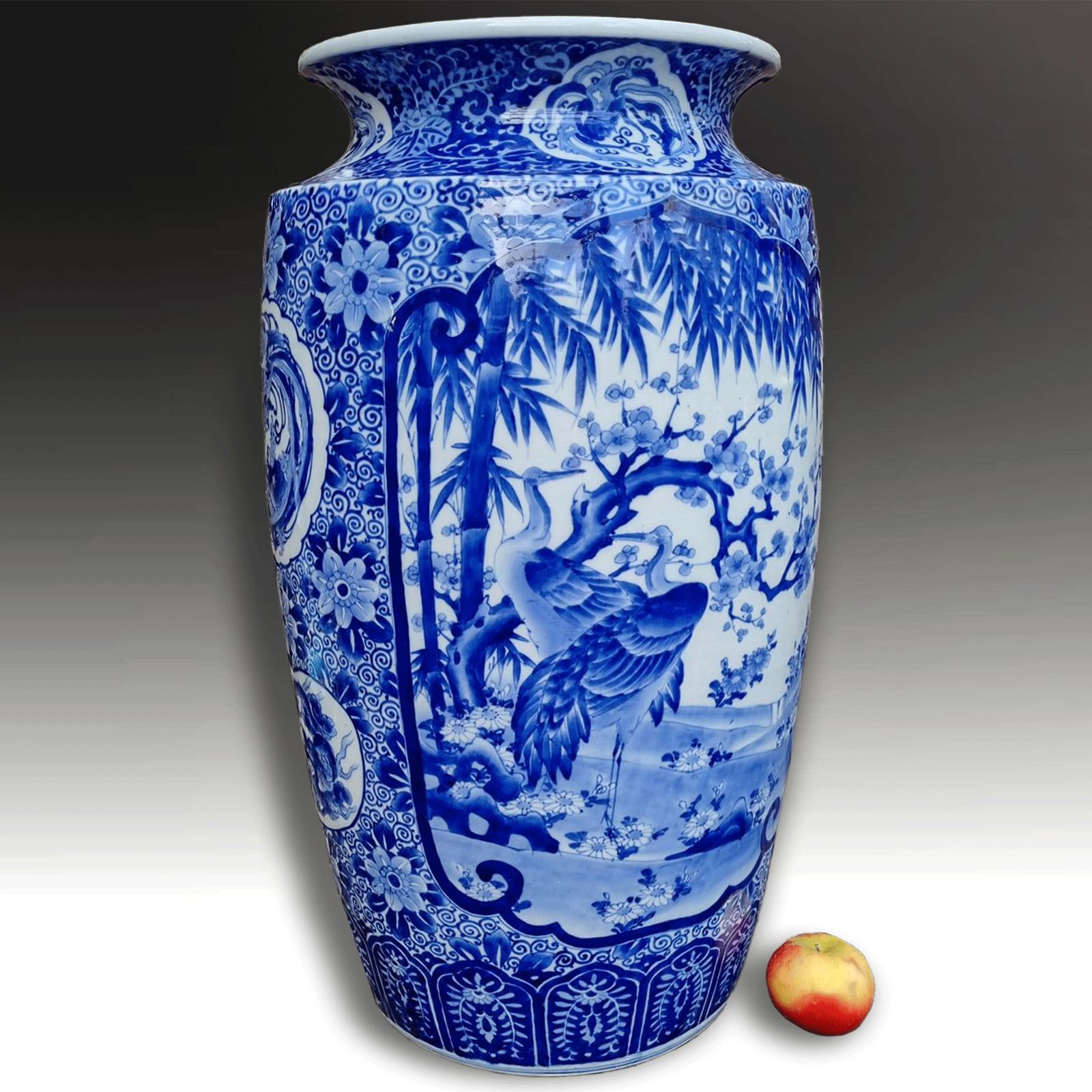 Japanese Arita  Exceptional Meiji Vase 62cm (24.5 Inches) photo furniture