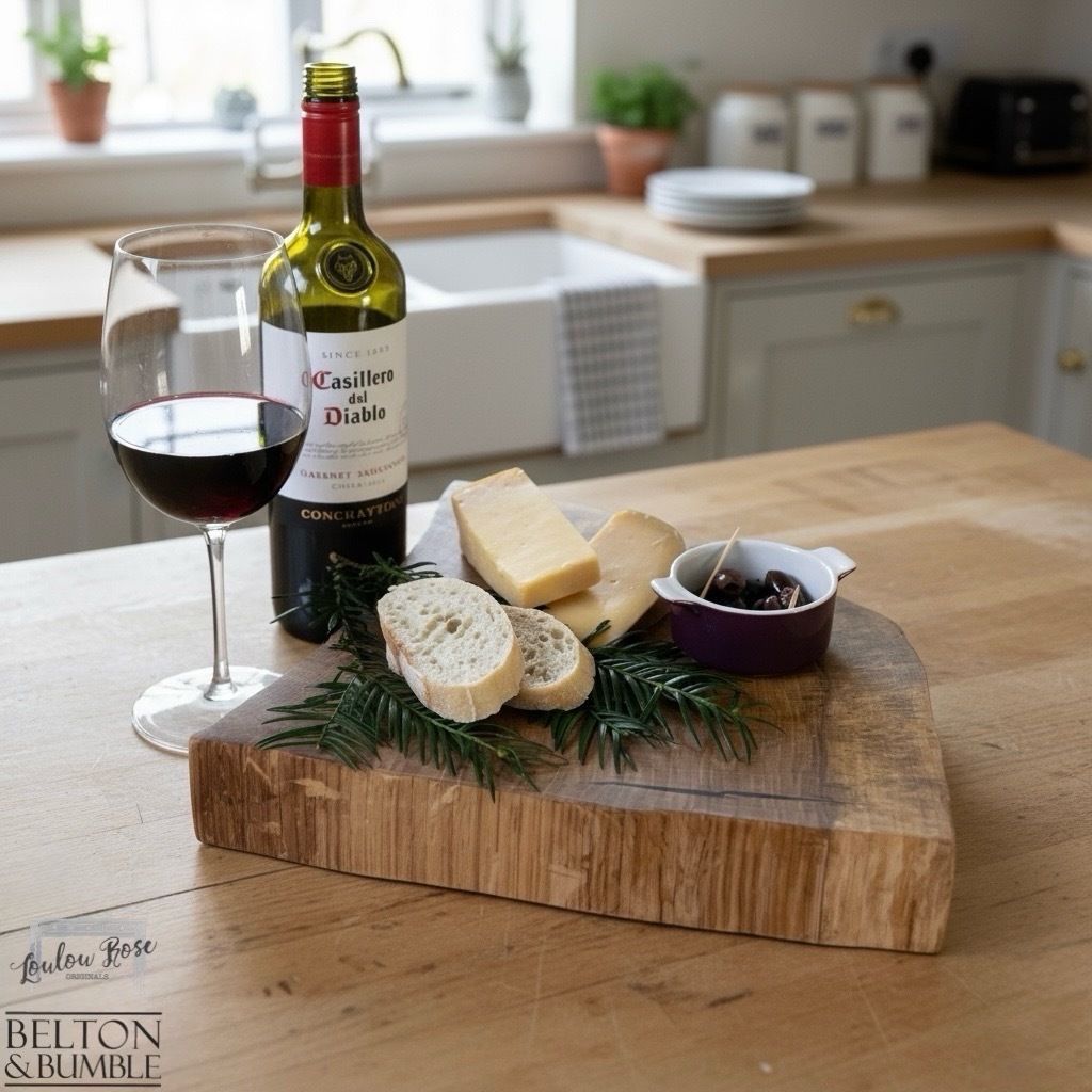 Oak Slice Cheese And Bread Board 40cm