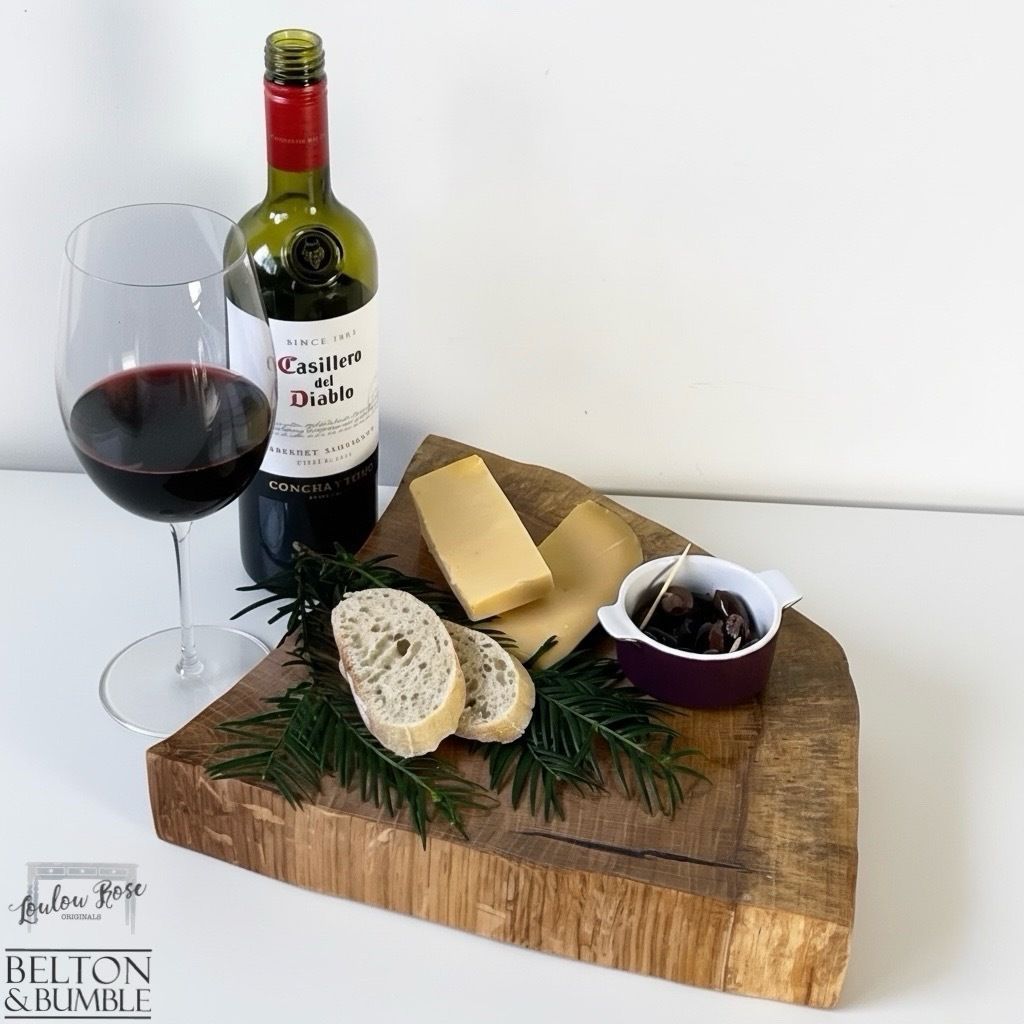 Oak Slice Cheese And Bread Board 40cm photo furniture