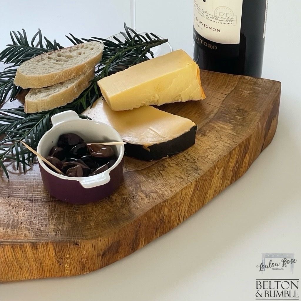 Oak Slice Cheese And Bread Board 40cm photo vintage
