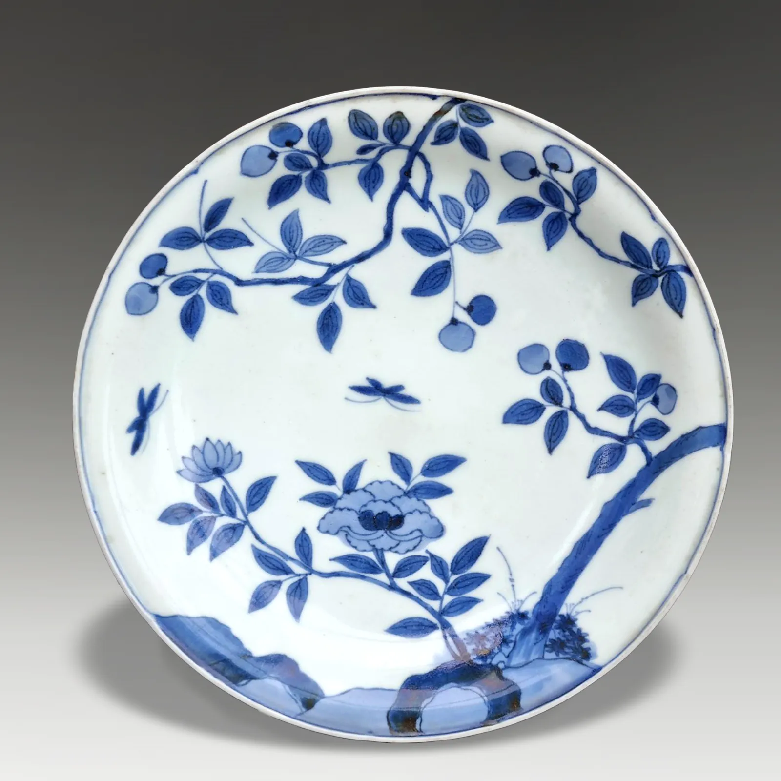 Japanese Kakiemon Early 1700's  Unusual Cobalt Blue/W  Rare And Magnificent 22cm