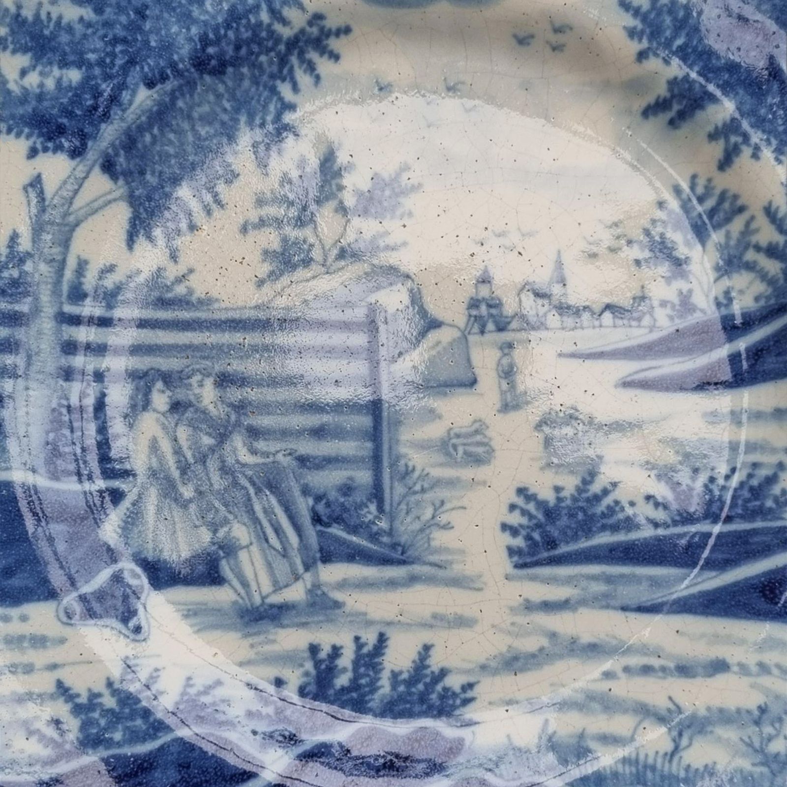 Delft Dish "De Porceleyne Bijl" Circa 1770  Months Series "Meij" Superb  24cmd photo for sale