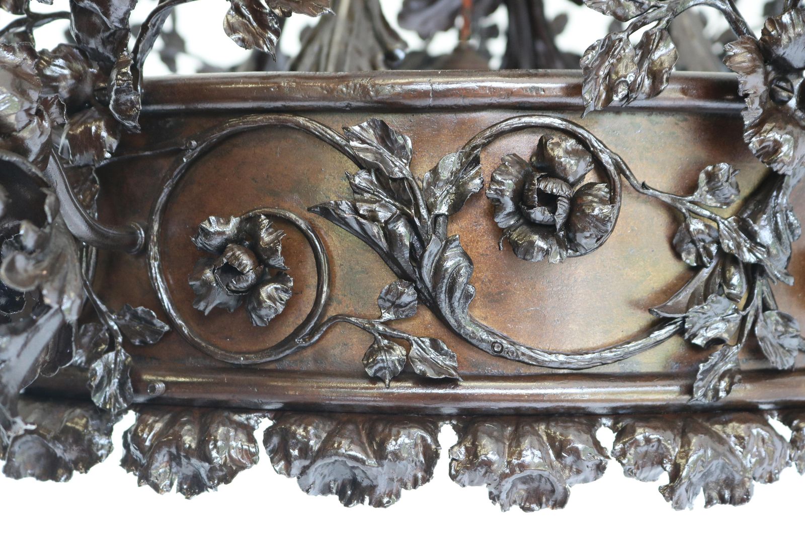 Monumentale Arts And Crafts Smeedijzeren Kroonluchter, Toegeschreven Aan Louis Van Boeckel photo 8565.0