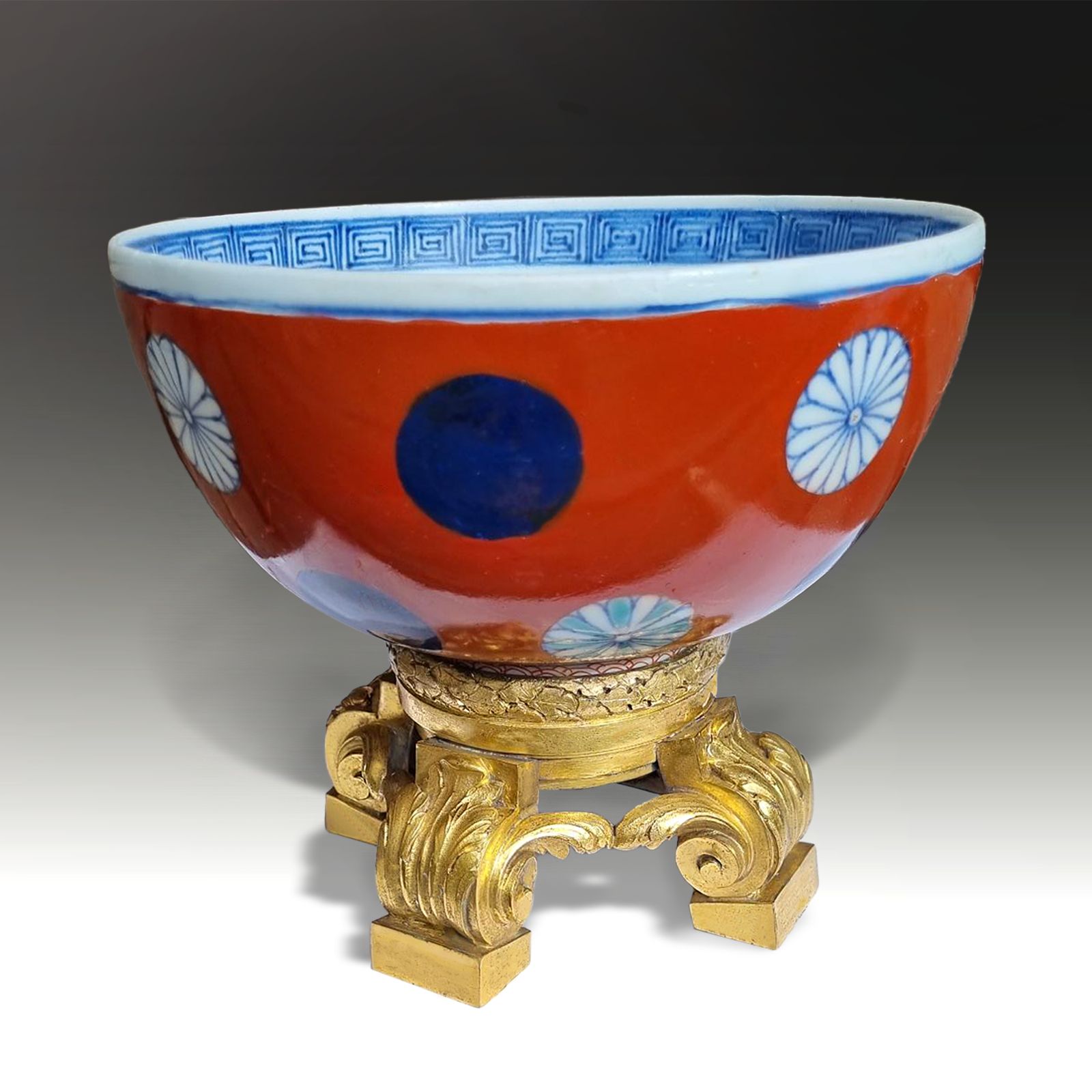 18th Century Chinese Imari Bowl Ormolu Mounted French Louis XVI  Exceptional
