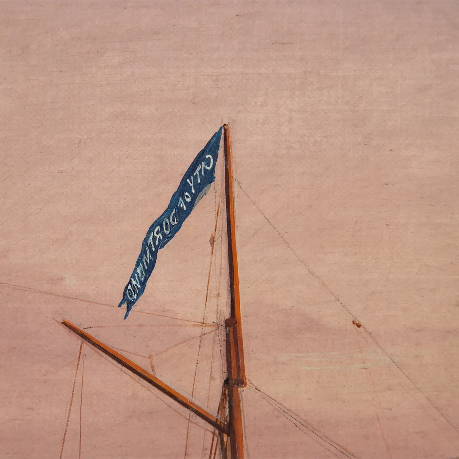 Marine Oil Painting C 1860 "City Of Dortmund" Steam Ship  Blackrock Castle  85cm photo vinterior