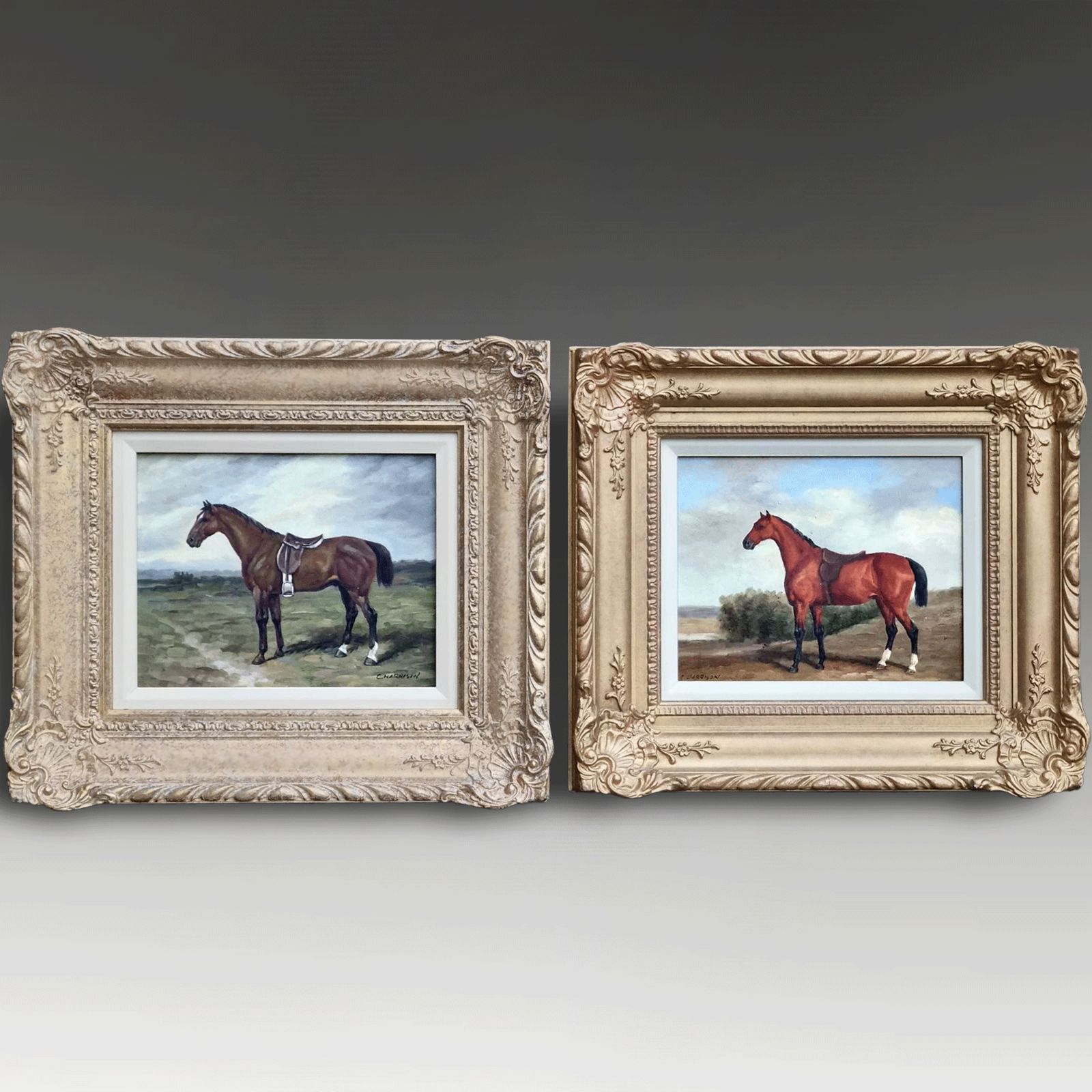 Horse Impasto Oil Painting On Board By C.Harrison (Mid 20thc) Superb 43cm W photo vinterior