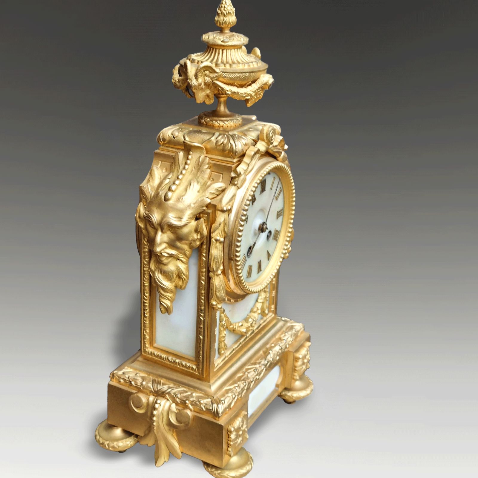 French Ormolu Bronze & Onyx Mantel Clock Magnificent Vincenti Paris C1869  38cmh photo Home Decor
