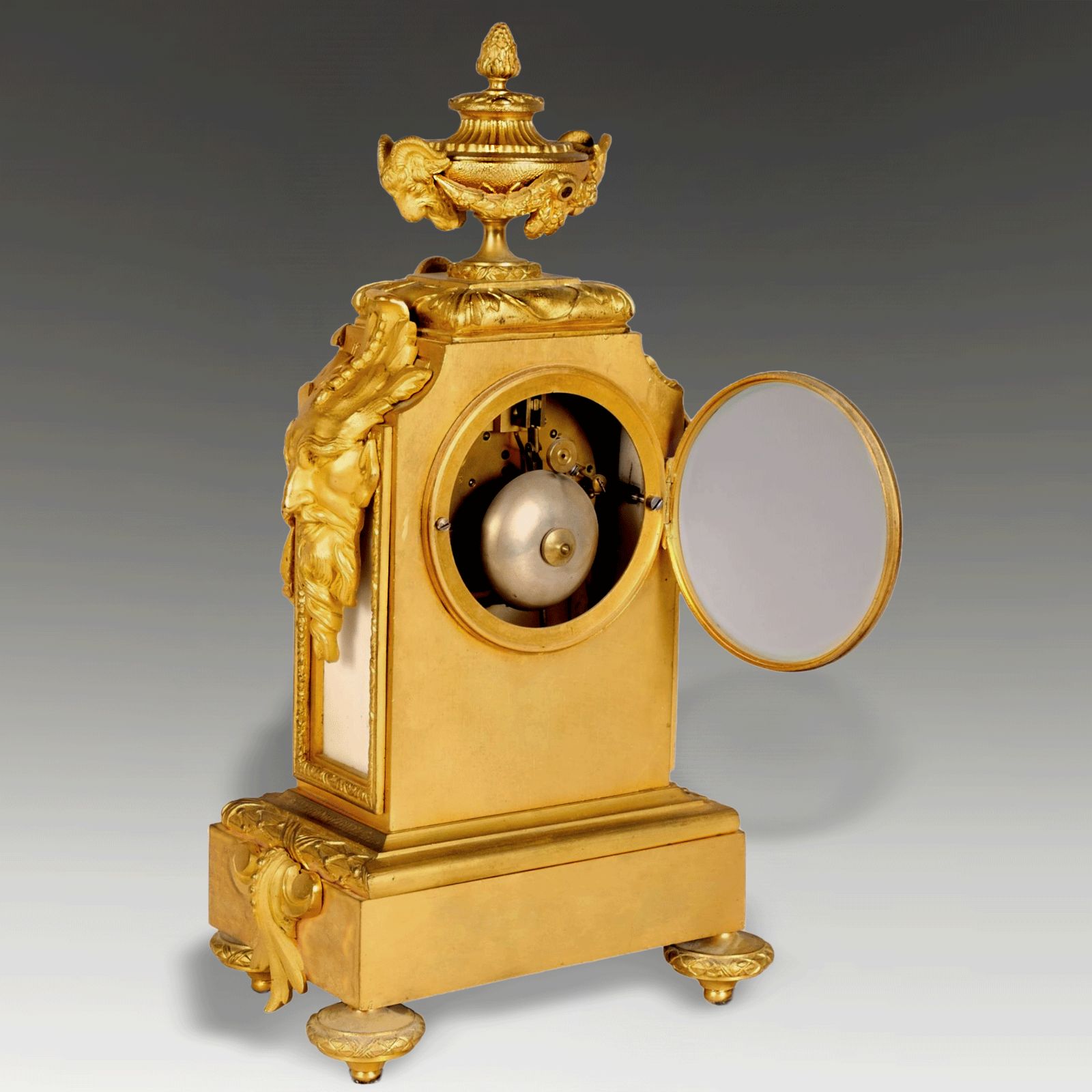 French Ormolu Bronze & Onyx Mantel Clock Magnificent Vincenti Paris C1869  38cmh photo 1526.0