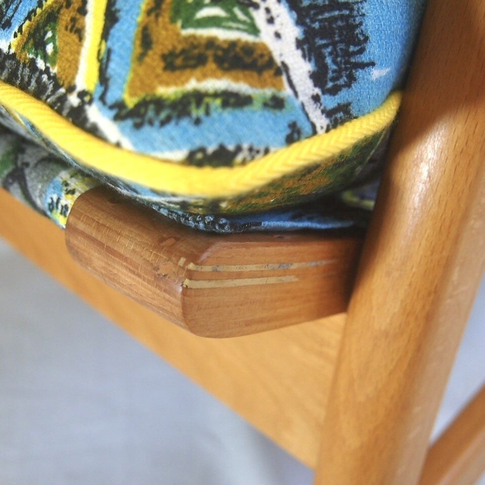 Scandi Style Lounge Chair, Restyled And Recovered In Vintage Fabric photo vintage