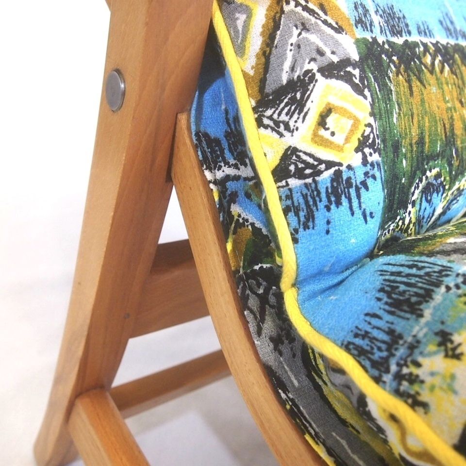 photo furniture Scandi Style Lounge Chair, Restyled And Recovered In Vintage Fabric