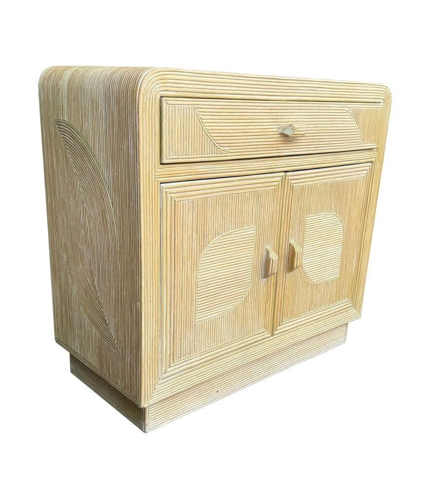 An Italian 1970s Pencil Reed Bamboo Cabinet By Vivai Del Sud photo for sale